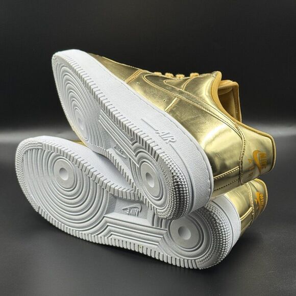 Wmns Nike Air Force 1 SP 'Liquid Metal - Gold' - Picture 11 of 13